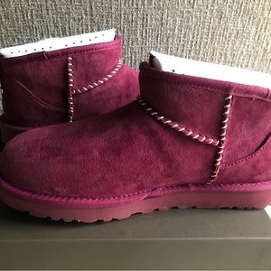 Authentic New Ugg x Madhappy Ultra Mini Boots Women’s 8, Wild Grape (Red wine)!
